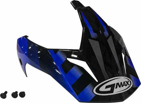 GMAX VISOR W/SCREWS TREKKA GM-11 BLACK/BLUE G011051