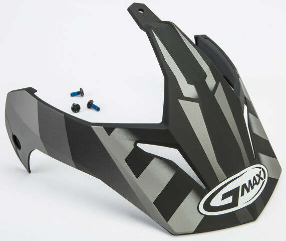 GMAX VISOR W/SCREWS TREKKA GM-11 MATTE BLACK/DARK SILVER G011057