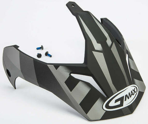 GMAX VISOR W/SCREWS TREKKA GM-11 MATTE BLACK/DARK SILVER G011057