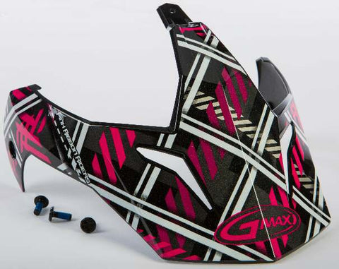 GMAX VISOR W/SCREWS PINK RIBBON RIDERS PLAID BLACK/PINK GM-11 G011095
