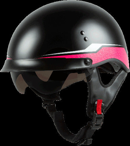 GMAX HH-65 HALF HELMET SOURCE FULL DRESSED BLACK/PINK XS H9652173