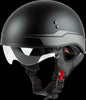 GMAX HH-65 HALF HELMET SOURCE NAKED MATTE BLACK/SILVER MD H1659815