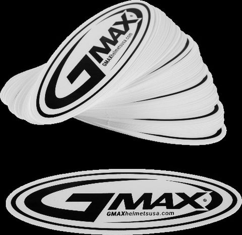 STICKER GMAX HELMETS LOGO BLACK/WHITE 5