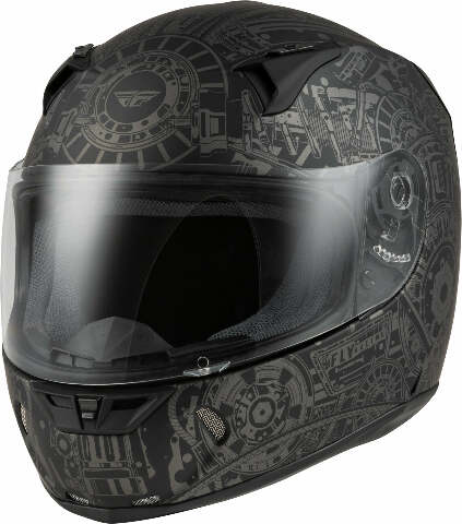 FLY RACING REVOLT MATRIX HELMET MATTE GREY/BLACK MD 73-8382M