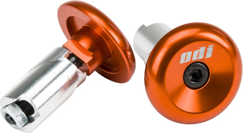 ODI ALUMINUM BAR END PLUGS ORANGE F71APO