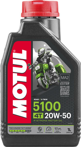 MOTUL 5100 4T 20W50 1-L 12/CASE 109944