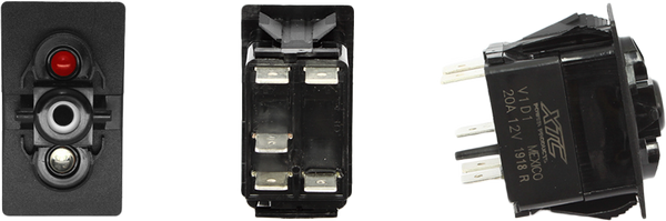 XTC POWER PRODUCTS DASH SWITCH BODY SINGLE ACC RED/BLUE SW11-RB000000