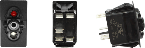 XTC POWER PRODUCTS DASH SWITCH BODY SINGLE ACC RED/BLUE SW11-RB000000