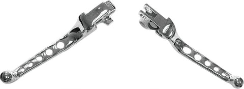 HARDDRIVE CUSTOM LEVERS 5-HOLE CHROME BIG TWIN 96-06  XL 96-03 053520