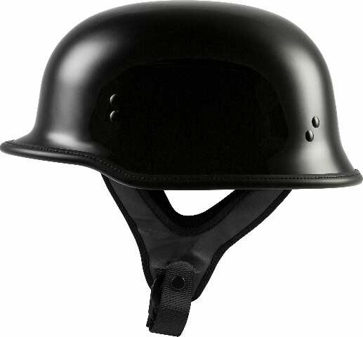 HIGHWAY 21 9MM GERMAN BEANIE HELMET GLOSS BLACK 4X 77-10004X