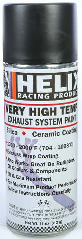 HELIX VERY HIGH TEMP EXHAUST SYSTEM PAINT FLAT BLACK 11OZ 165-1020