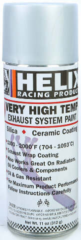HELIX VERY HIGH TEMP EXHAUST SYSTEM PAINT FLAT ALUMINUM 11OZ 165-1170