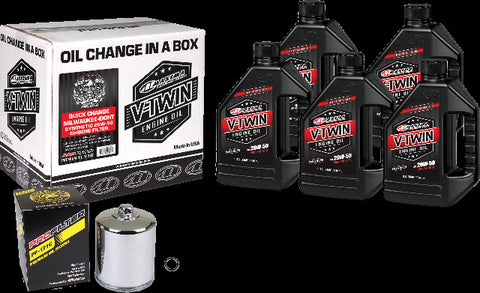 MAXIMA V-TWIN QUICK CHANGE KIT SYN M8 CHROME FILTER 90-129015PC