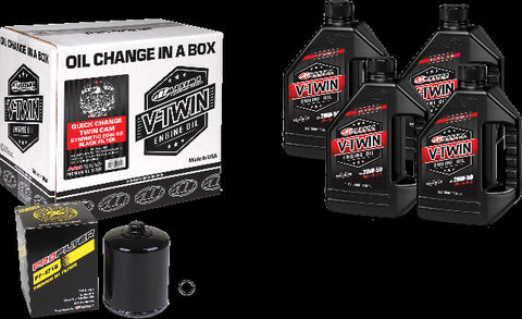 MAXIMA V-TWIN QUICK CHANGE KIT SYN TC BLACK FILTER 90-119014PB