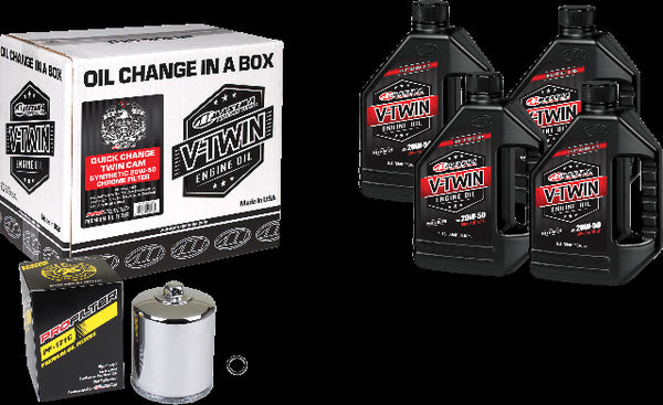 MAXIMA V-TWIN QUICK CHANGE KIT SYN TC CHROME FILTER 90-119014PC
