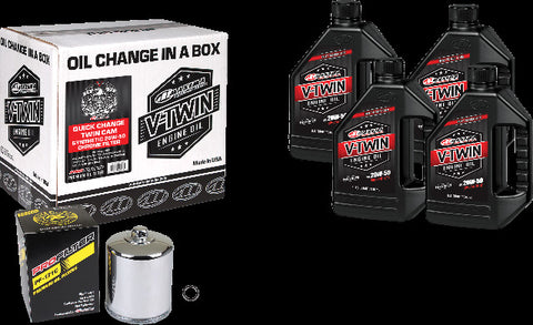 MAXIMA V-TWIN QUICK CHANGE KIT SYN TC CHROME FILTER 90-119014PC
