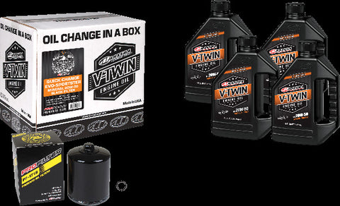 MAXIMA V-TWIN QUICK CHANGE KIT EVO MINERAL BLACK FILTER 90-069014PB