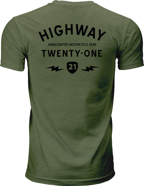 HIGHWAY 21 HALLIWELL TEE GREEN SM 489-1930S