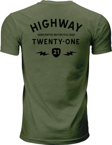 HIGHWAY 21 HALLIWELL TEE GREEN LG 489-1930L