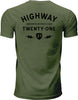 HIGHWAY 21 HALLIWELL TEE GREEN 4X 489-19304X