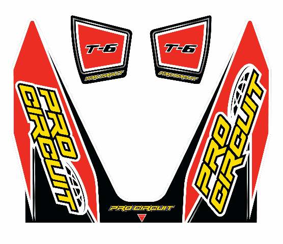 PRO CIRCUIT T-6 WRAP/END CAP DECAL REPLACEMENT MUFFLER STICKERS DC14T6