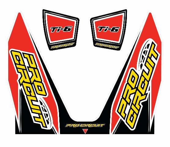 PRO CIRCUIT TI-6 WRAP/END CAP DECAL REPLACEMENT MUFFLER STICKERS DC14TI6