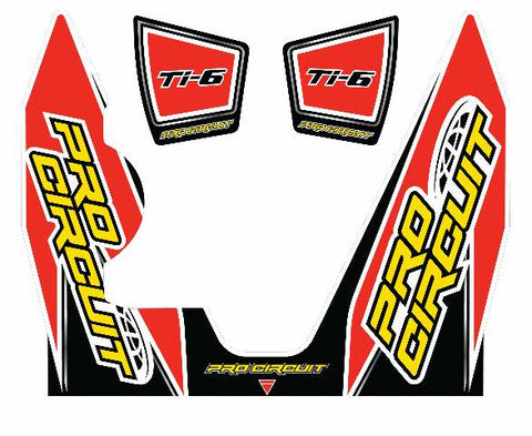PRO CIRCUIT TI-6 WRAP/END CAP DECAL YZ450F REPLACEMENT MUFFLER STICKERS DC14TI6-YZ450F