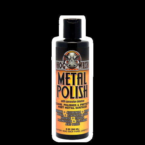 HOG WASH METAL POLISH W/CORROSION BLOCKER 8OZ HW0478