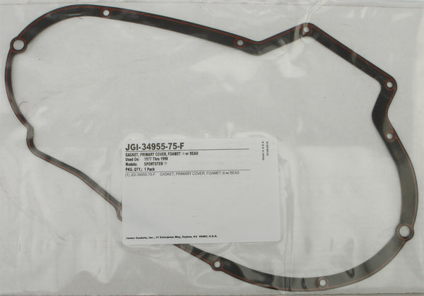 JAMES GASKETS GASKET PRIMARY COVER XL FOAM W BEAD 1/PK 34955-75-F