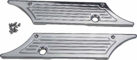 PRO ONE SADDLE BAG LATCH COVERS 93-13 MILLED CHR 104720