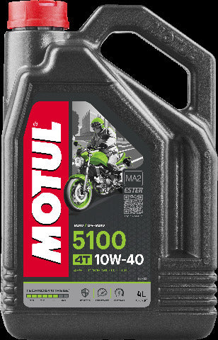 MOTUL 5100 ESTER/SYNTHETIC ENGINE OIL 10W40 4 LT 104068