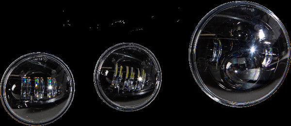 HARDDRIVE LED HEADLIGHT/PASSING LAMP SET BLACK 820-0366
