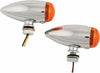 HARDDRIVE LED BULLET MARKER LIGHT CHROME W/AMBER LENS 20-6589SALED