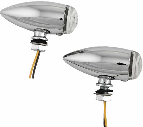 HARDDRIVE LED BULLET MARKER LIGHT CHROME W/CLEAR LENS 20-6589SCLED