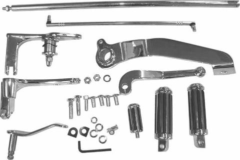 HARDDRIVE FORWARD CONTROL KIT W/CHROME MOUNTING PLATES AND PEGS 056095