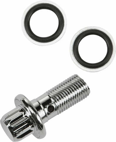 HARDDRIVE BANJO BOLTS 12-PT KIT CHROME OE#41739-84 17-0086
