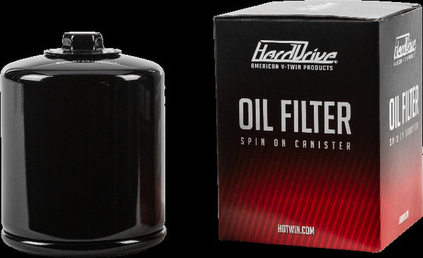 HARDDRIVE HD OIL FILTER BLACK EVO HEAVY DUTY W/HEX PS170BNHD