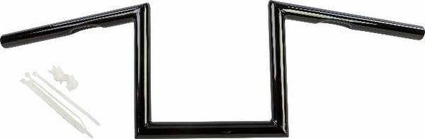HARDDRIVE Z-BAR ONE INCH DIMPLED 8 INCH GLOSS BLACK 21-231GB