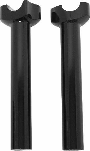 HARDDRIVE H-BAR RISERS ALUMINUM STRAIGHT BLACK 8-1/2