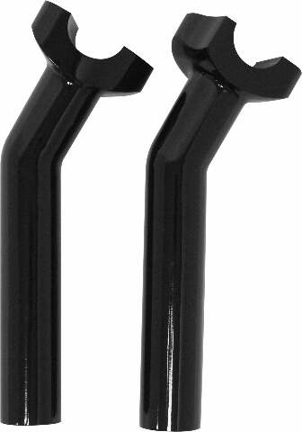 HARDDRIVE H-BAR RISERS ALUMINUM PULLBACK BLACK 6-1/2