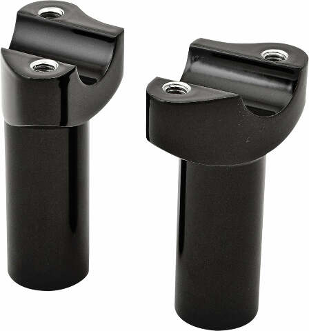 HARDDRIVE H-BAR RISERS ALUM STRAIGHT STRAIGHT BLACK 3.5