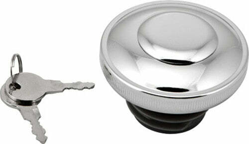 HARDDRIVE GAS CAP SCREW-IN W/LOCK&COVER NON-VENTED CHROME 82-95 03-0318A-B