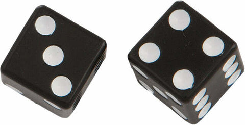 HARDDRIVE VALVE STEM CAPS BLACK DICE W99-6217B(2)