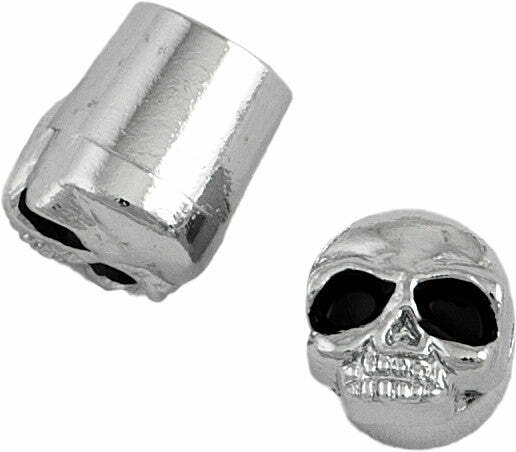 HARDDRIVE VALVE STEM CAPS METAL STEM CHROME SKULL 99-6205