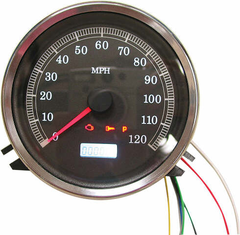 HARDDRIVE ELECTRONIC SPEEDO BLACK FACE 96-99 ST/FXWG MODELS T21-6983-12