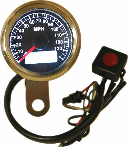 HARDDRIVE 48MM MINI ELECTRONIC SPEEDO BLACK FACED LED LIGHTS 95-06 21-6899NU