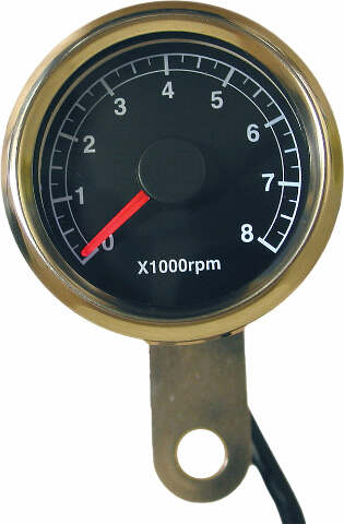 HARDDRIVE 48MM MINI TACHOMETER 8000 RPM BLACK FACE 95-06 21-6911