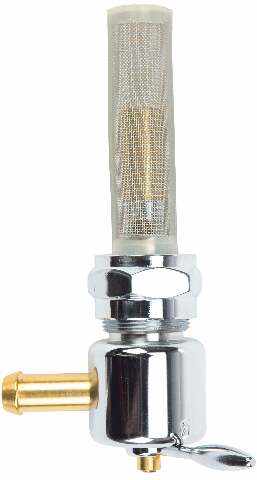 HARDDRIVE CHROME ROUND PETCOCK 22MM BUNG 022600