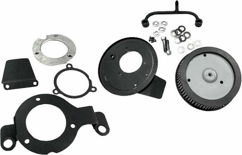 HARDDRIVE M8 ROUND HI PERFORM SATIN BLACK A/C AND BREATHER KIT 120427