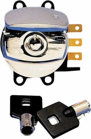 HARDDRIVE SIDE HINGE IGNITION SWITCH CHROME FXDWG 99-11 FLHR 370095